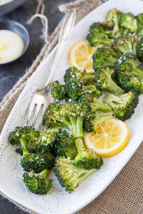 Parmesan Roasted Broccoli + Lemon Aioli