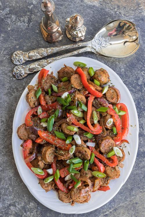 Instant Pot Sausages with Red Peppers