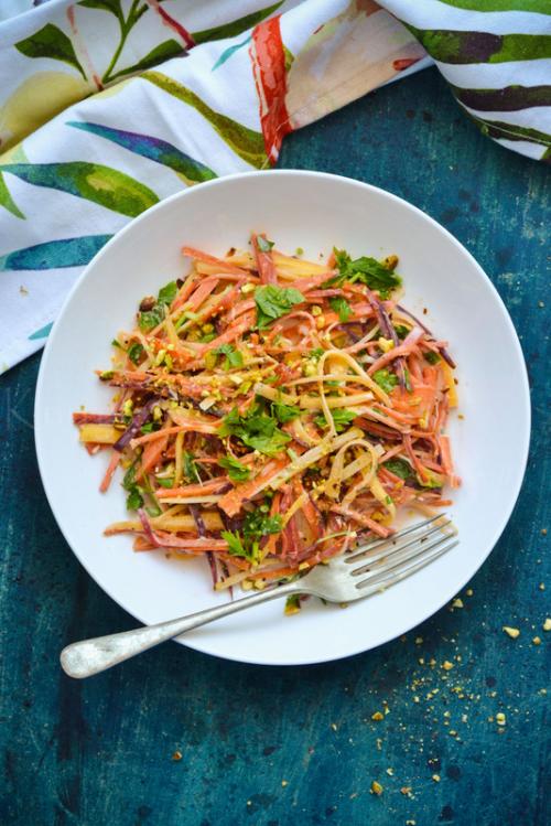 Rainbow Carrot Salad |  Carrot Salad