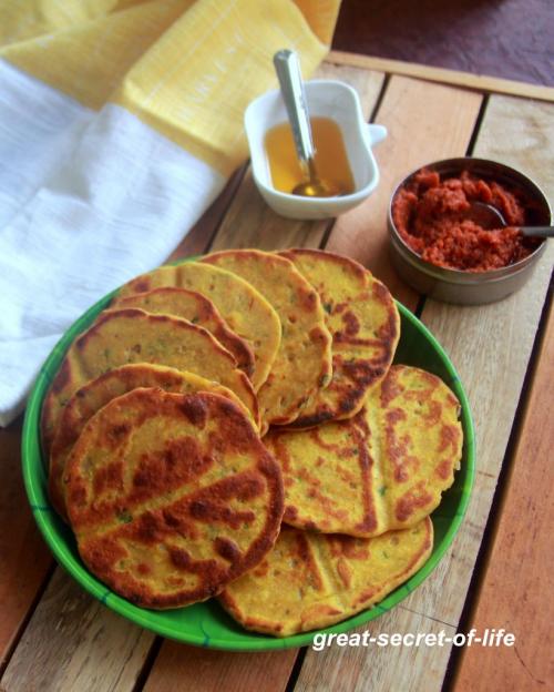 Besan ki roti recipe - Gram flour roti with saffron recipe - Breakfast, Brunch or Dinner recipes - Snack recipes