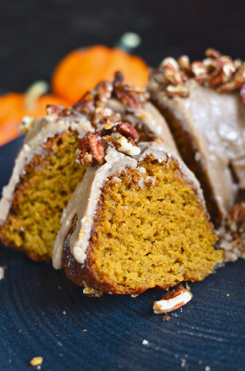 Pumpkin Bundt Cake with Browned Butter Cream Cheese Frosting