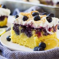Lemon Blueberry Poke Cake