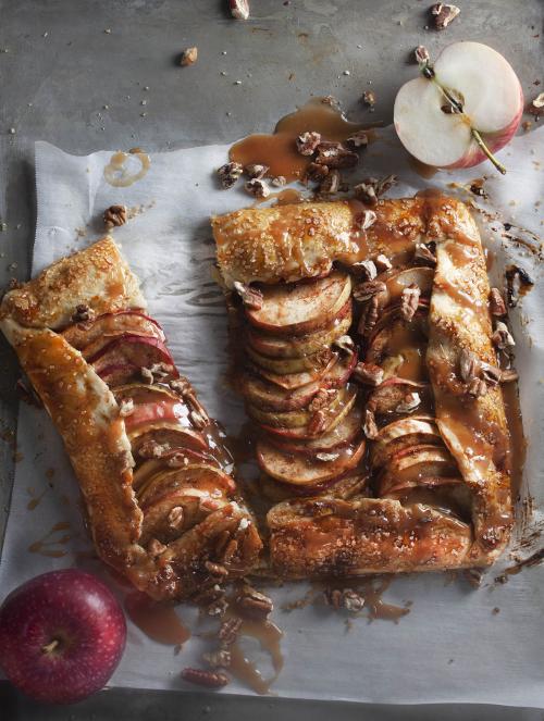 Apple Galette with Homemade Caramel Sauce