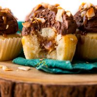 Chocolate Caramel Coconut Cupcakes